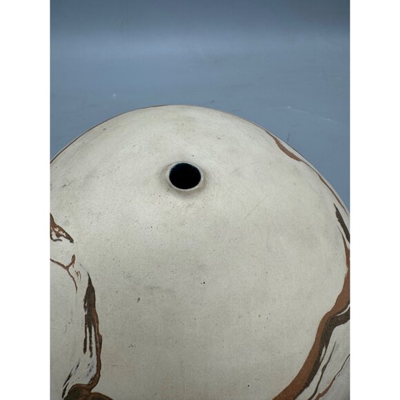 Handcrafted Ceramic Vase vessel Earthy Swirl Design – Home Décor Accent signed M - Picture 5 of 8